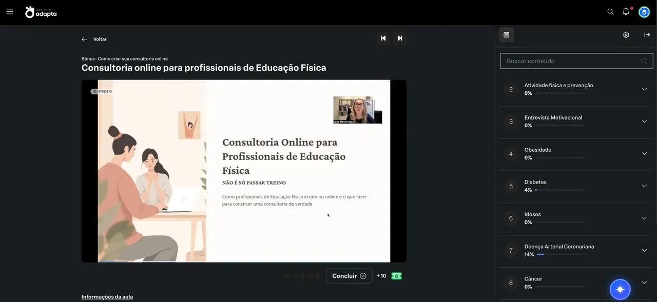 Aula Consultoria online para profissionais de Educação Física